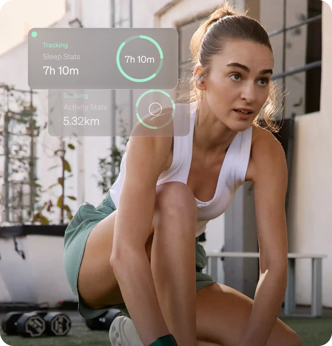 Athlete reviewing tracked recovery data